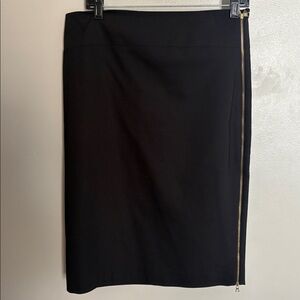 Express Black Pencil Skirt with Side Zipper